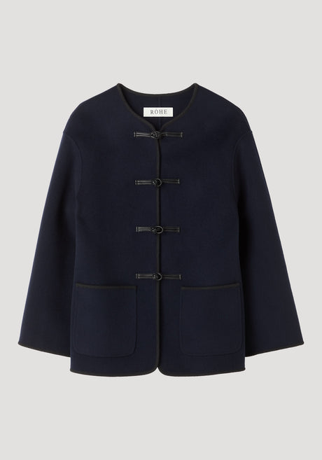 Double-faced wool pankou jacket | navy