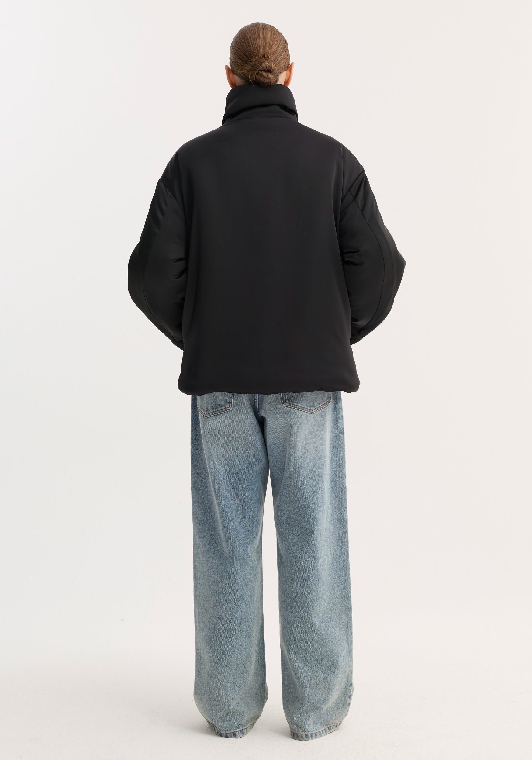 Padded puffer jacket | black