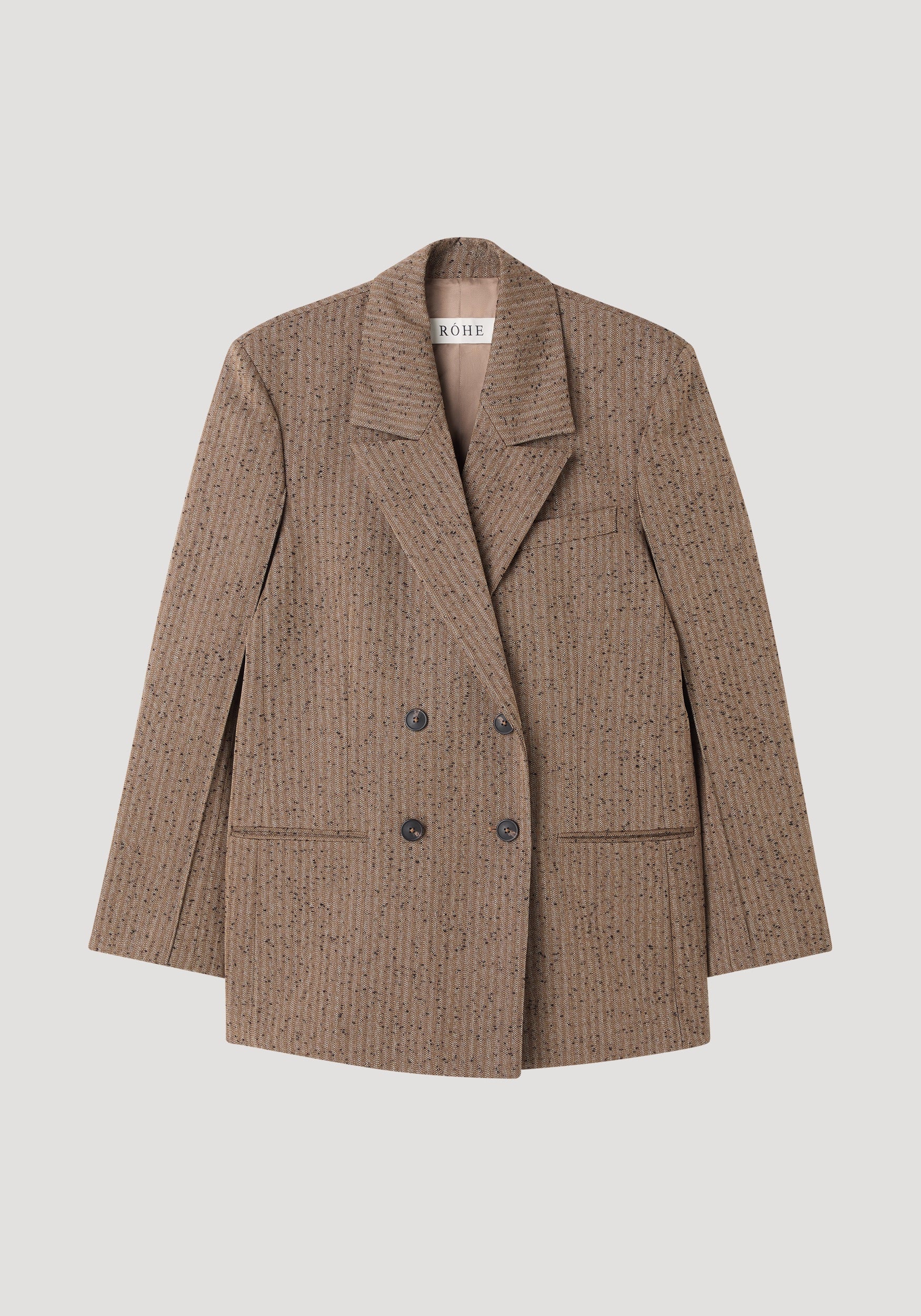 Double breasted blazer | herringbone
