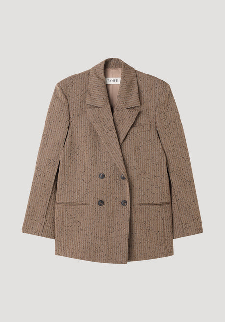 Double breasted blazer | herringbone