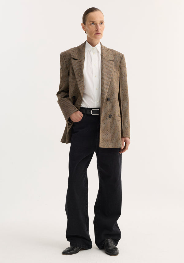 Double breasted blazer | herringbone