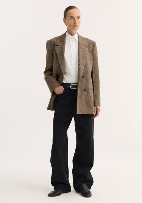 Double breasted blazer | herringbone