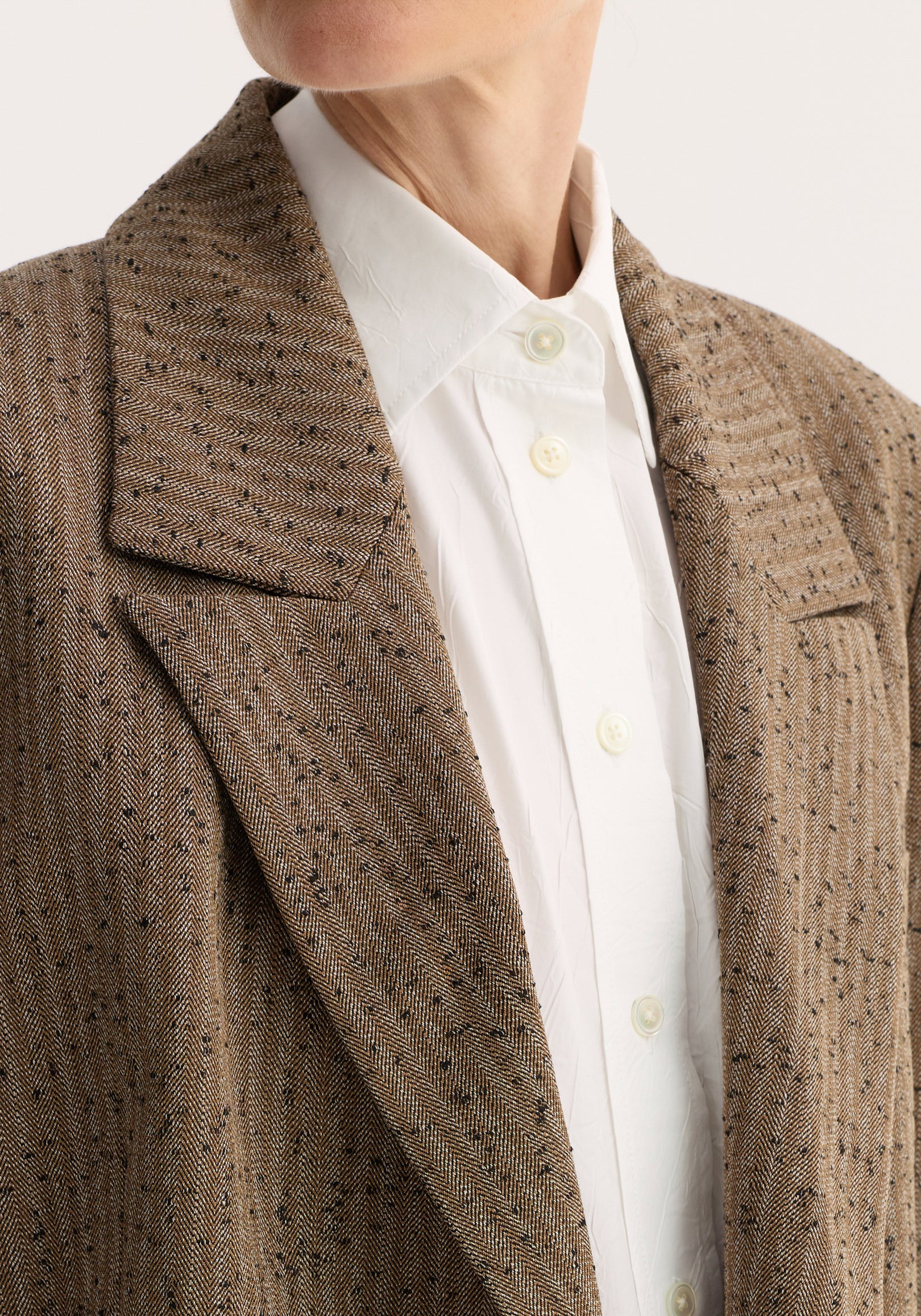 Double breasted blazer | herringbone