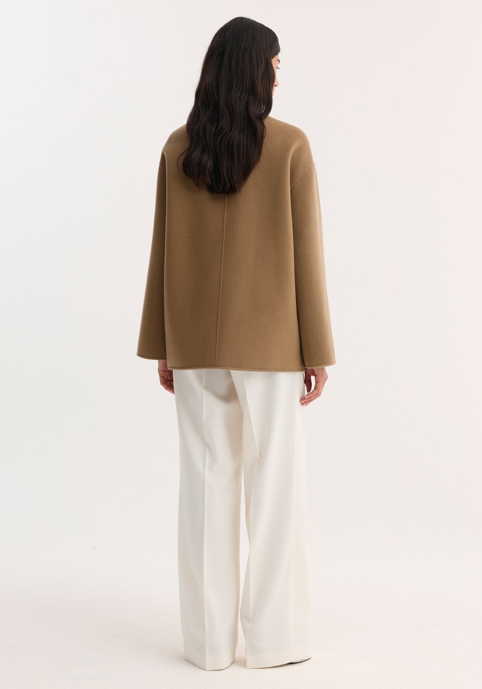 Double-faced wool pankou jacket | camel