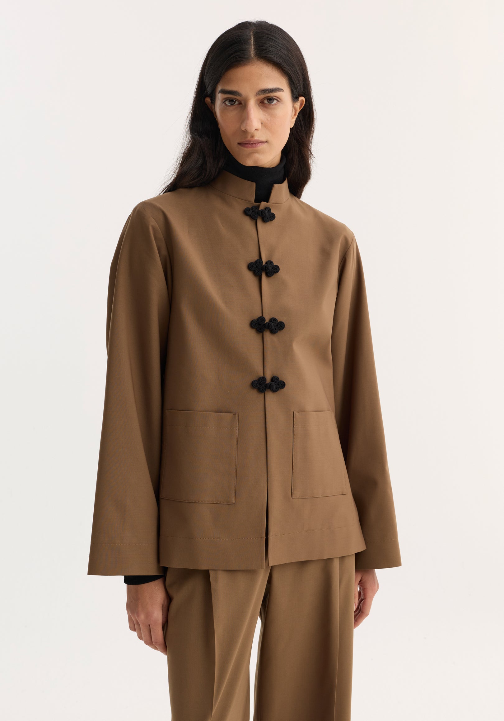 Pankou closure jacket | mocha