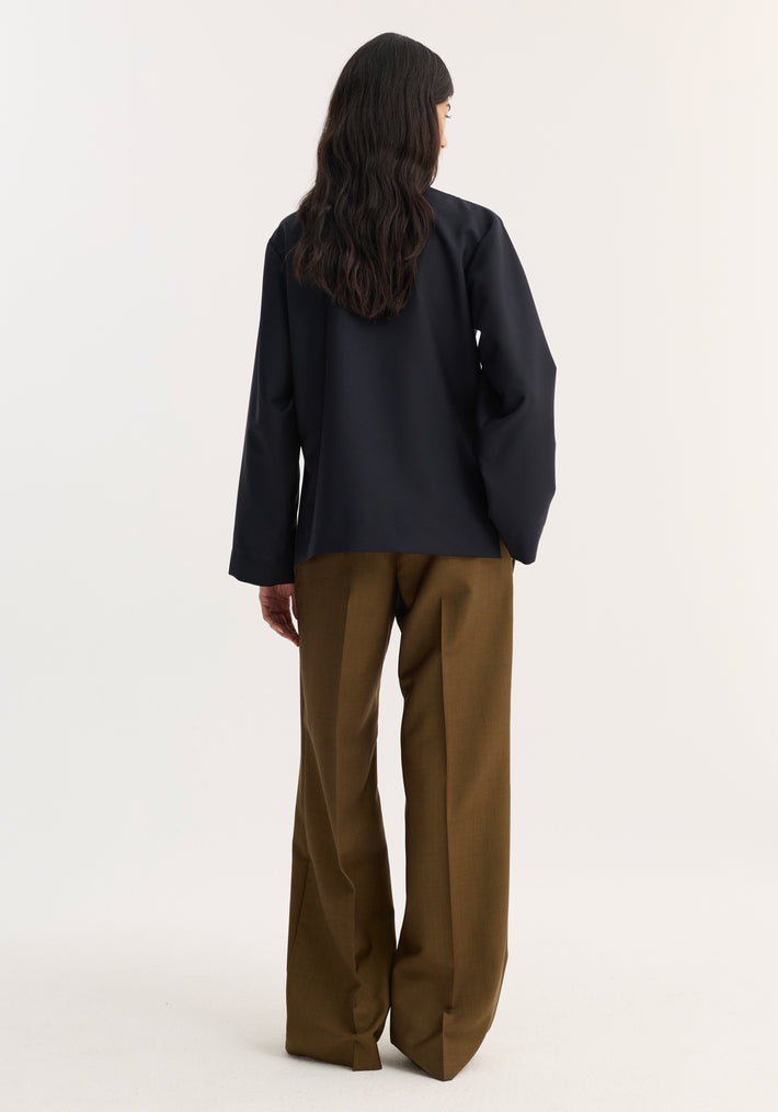 Mandarin jacket | navy