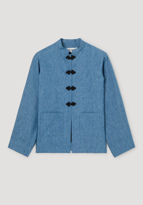 Pankou closure jacket | ocean blue