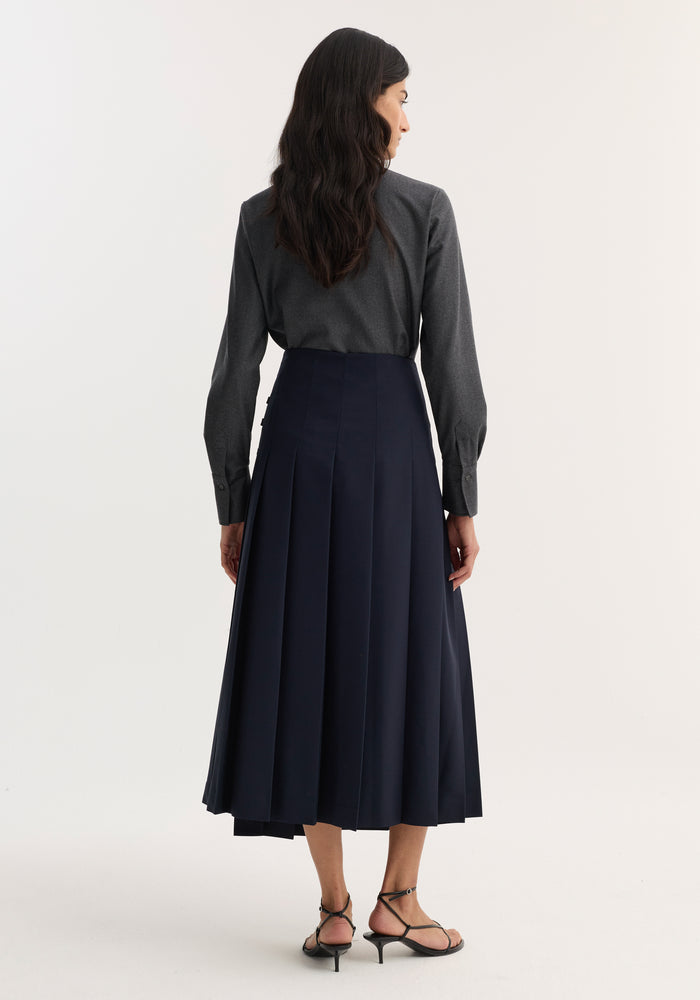 Fitted shirt | dark grey melange