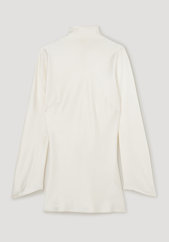 Satin waisted top | cream