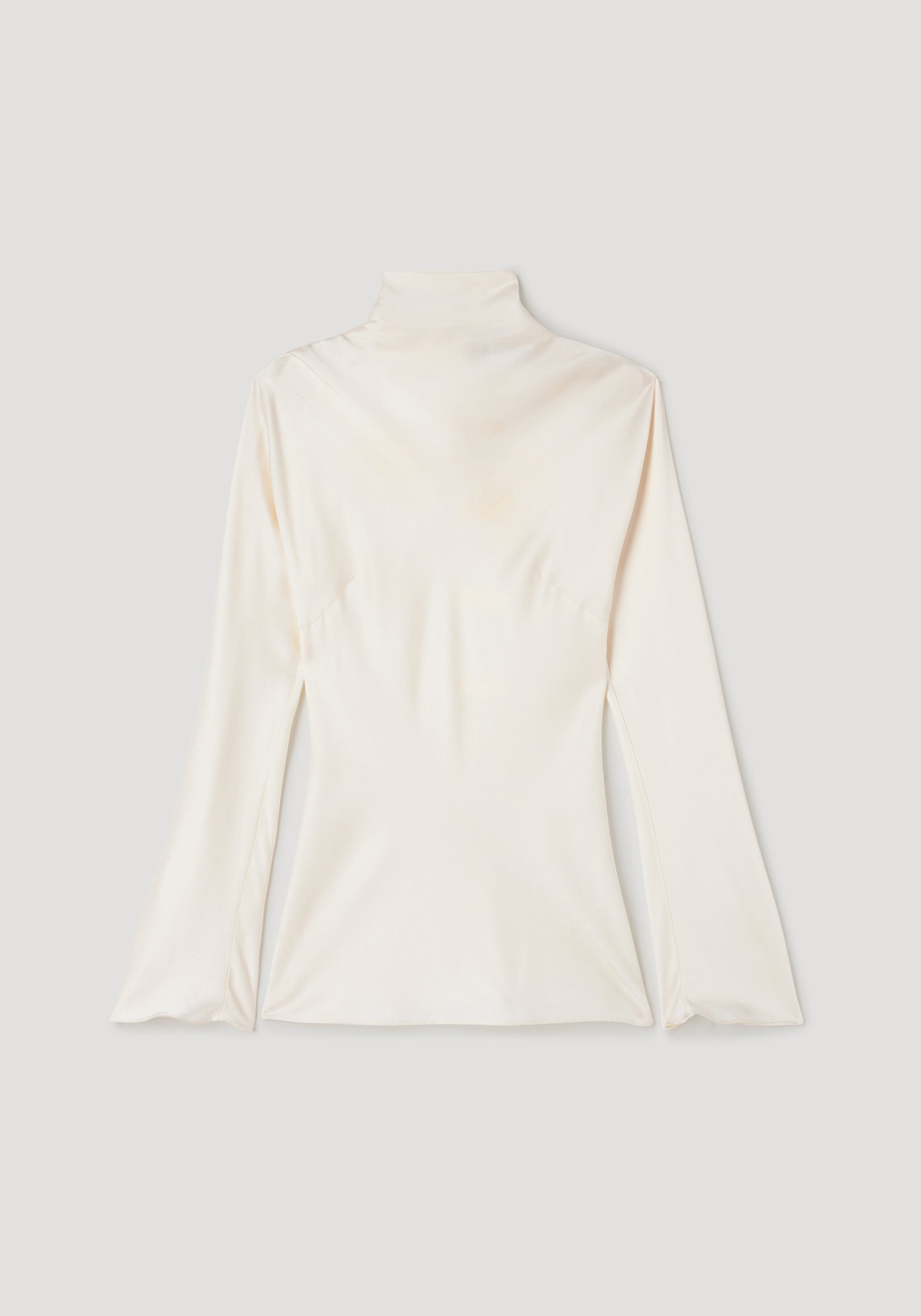 Satin waisted top | cream