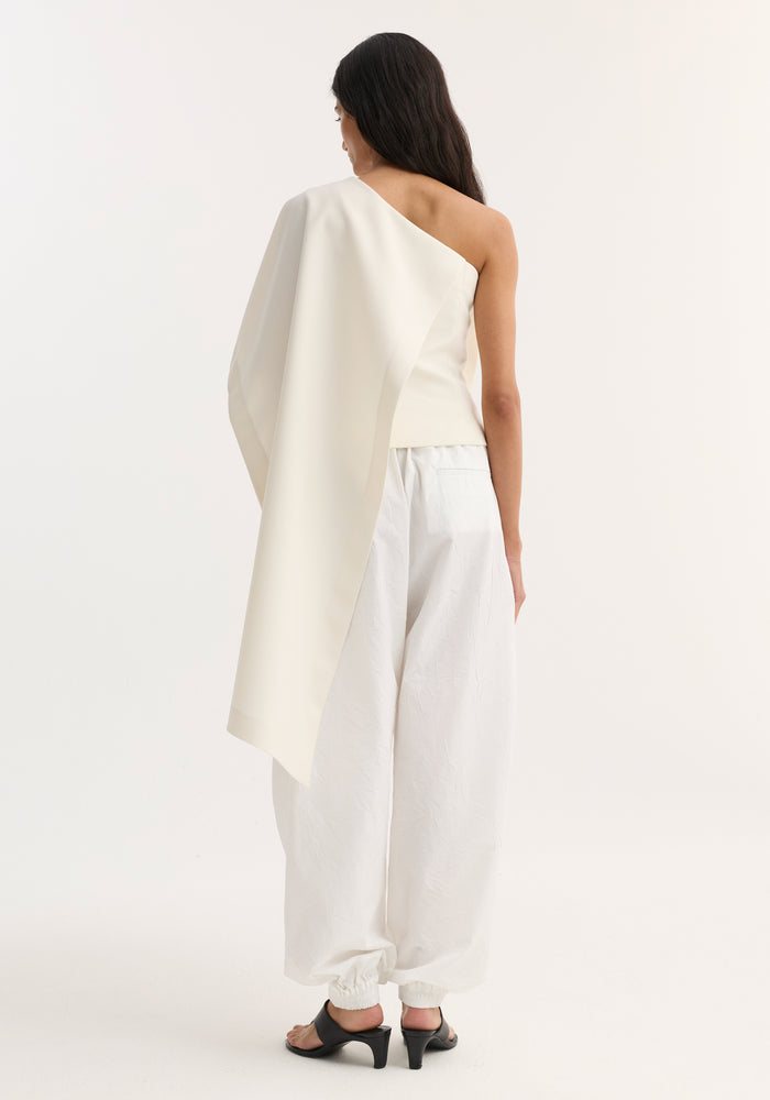 Draped cape top | cream