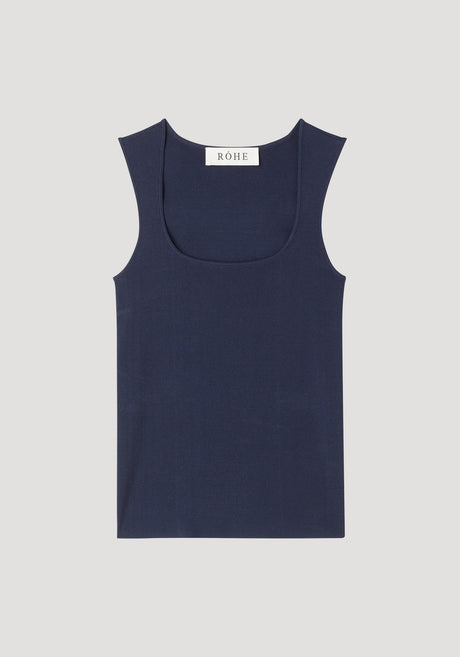 Bustier shaped knitted top | navy