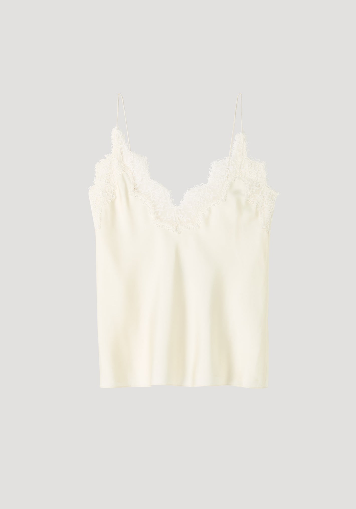 Lace silk camisole | cream