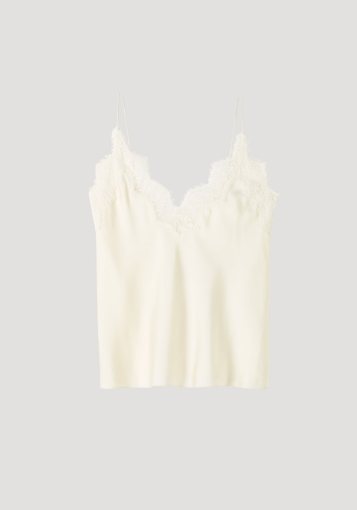 Lace silk camisole | cream
