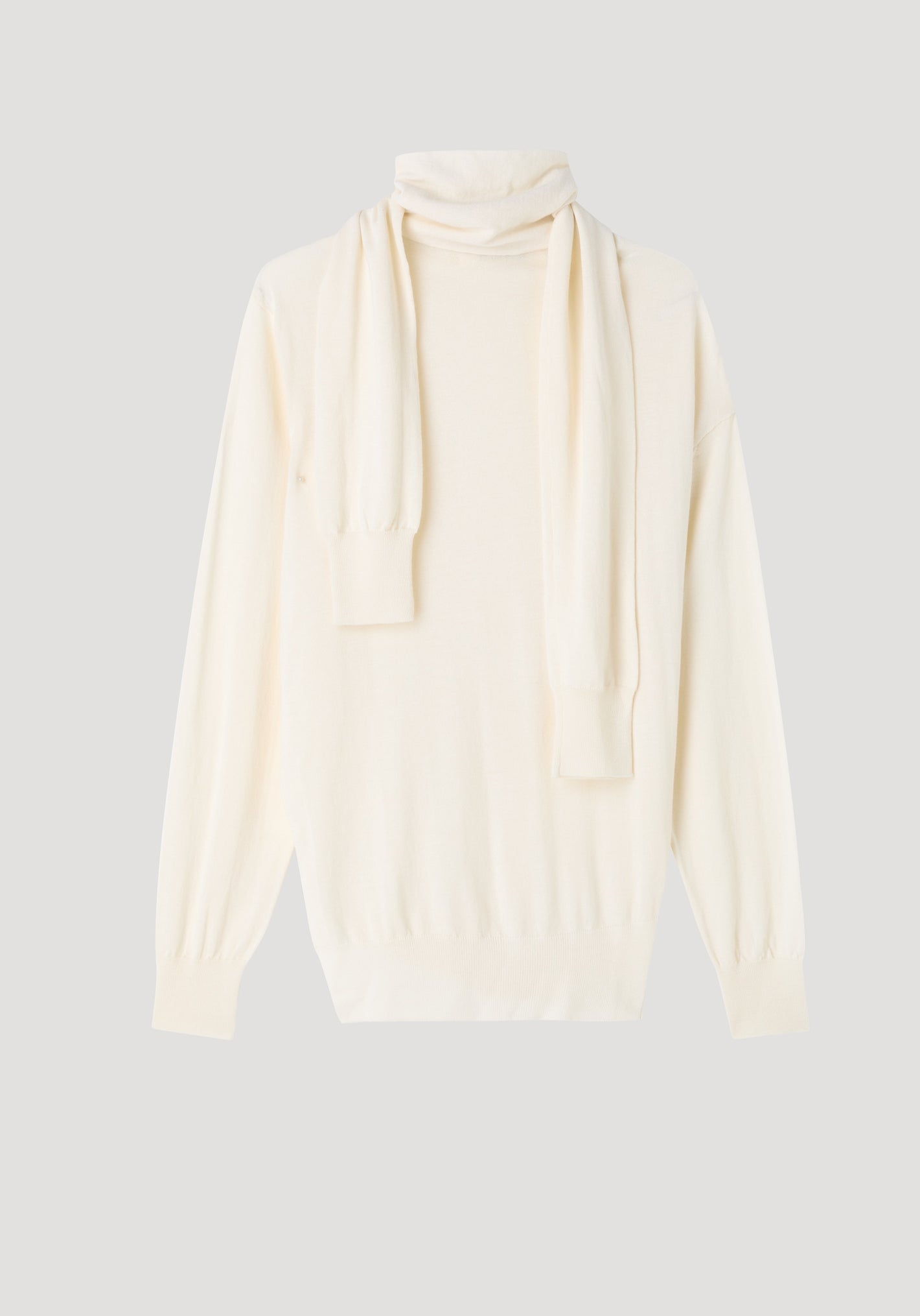 Twisted scarf jumper | cream