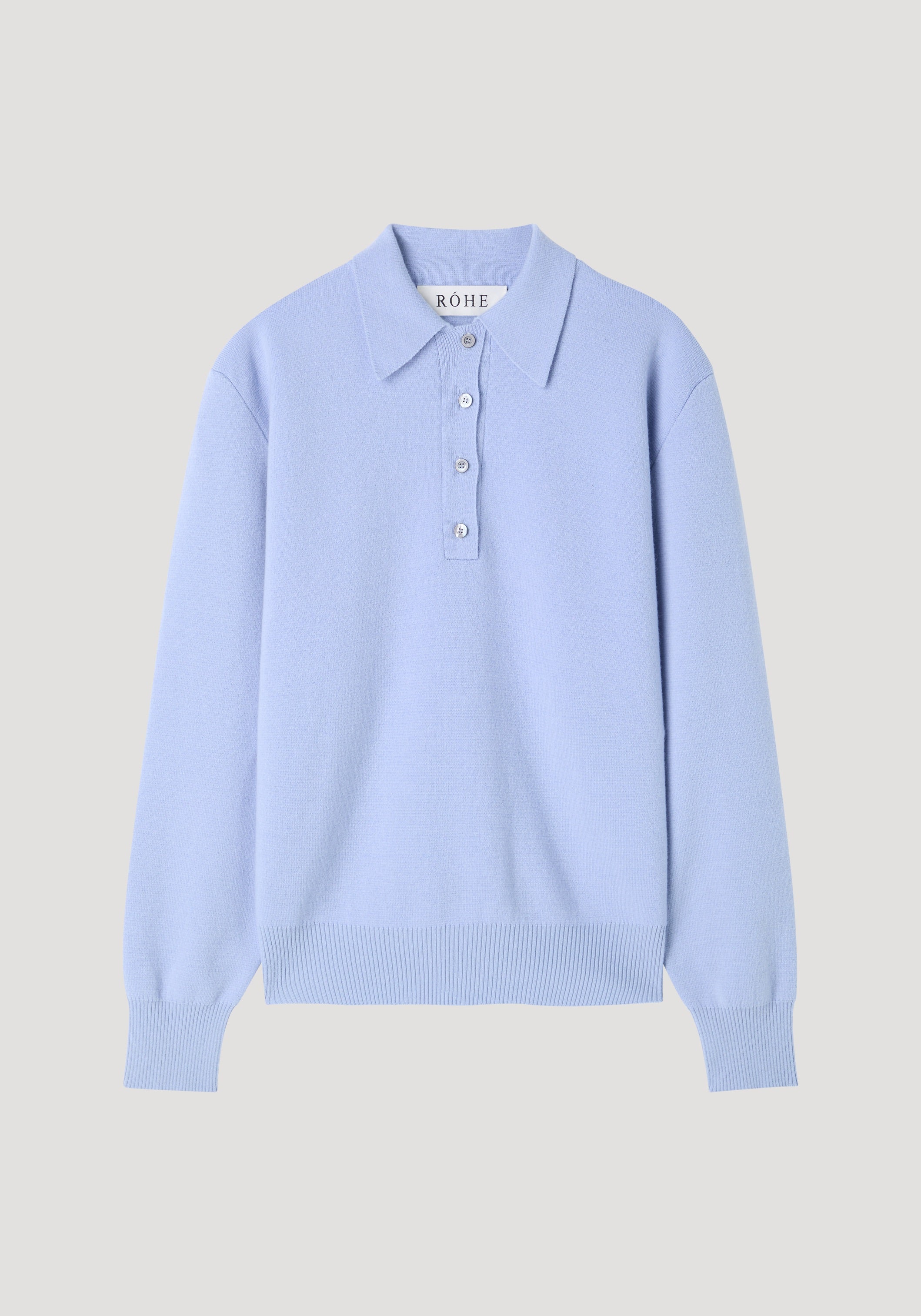 Compact knitted polo | baby blue