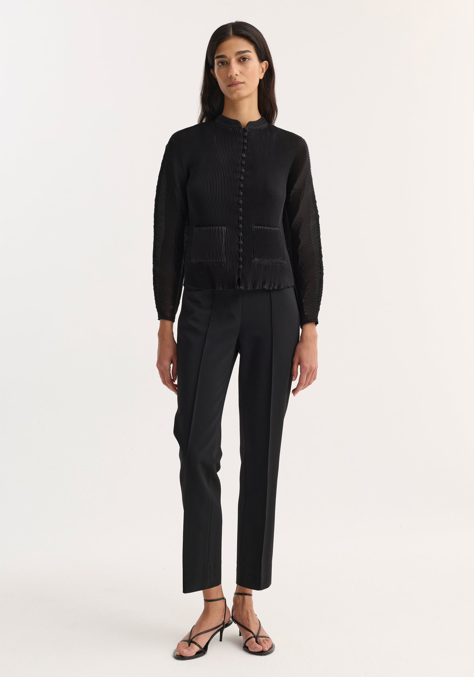 Cigarette leg trousers | black