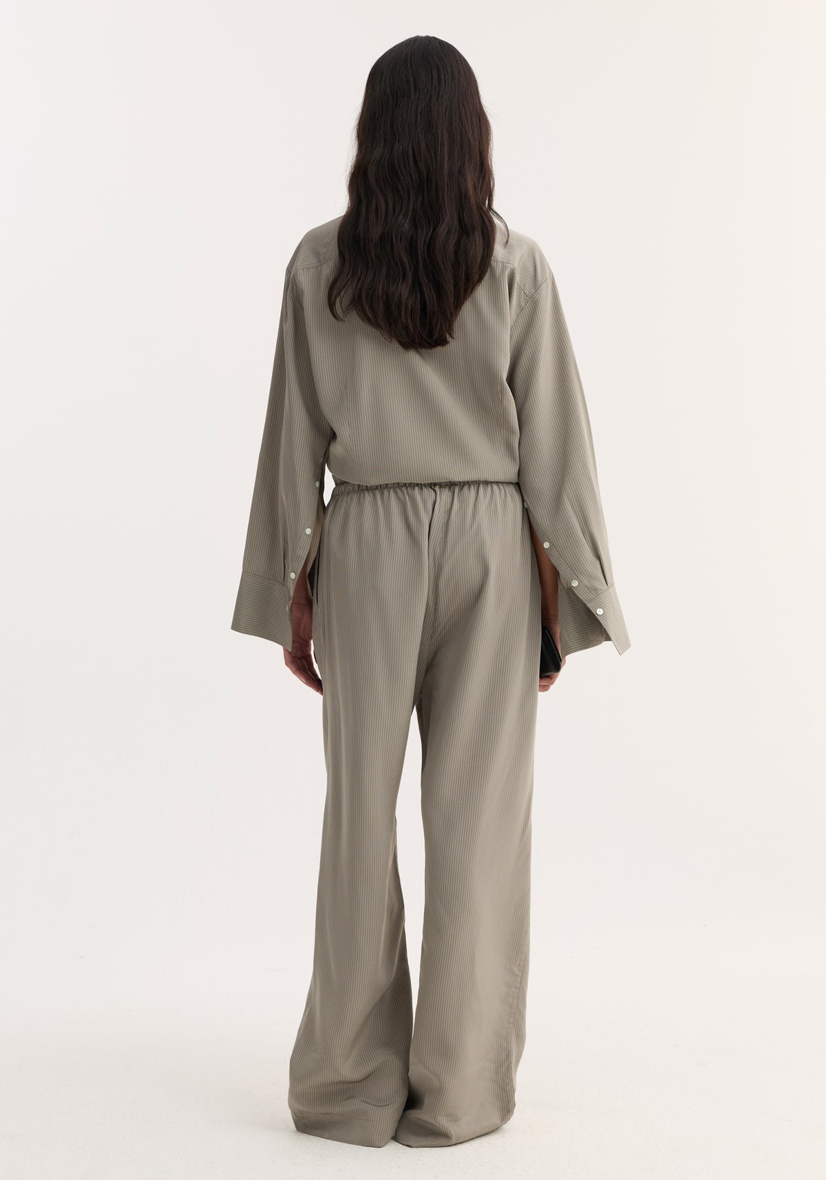 Relaxed fit trousers | light grey stripe