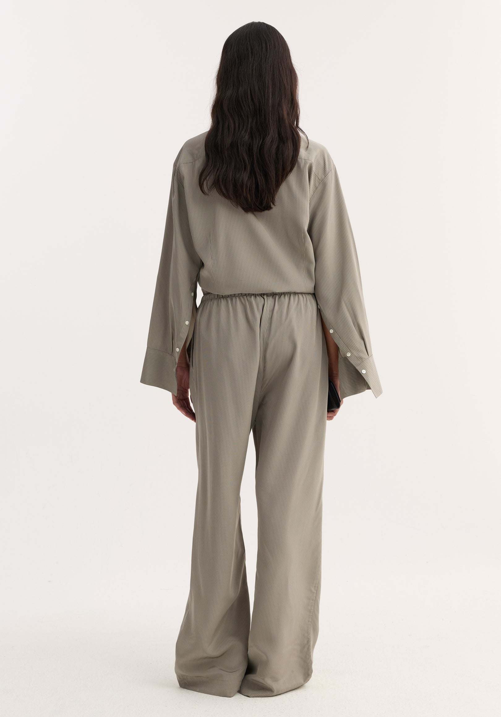 Relaxed fit trousers | light grey stripe