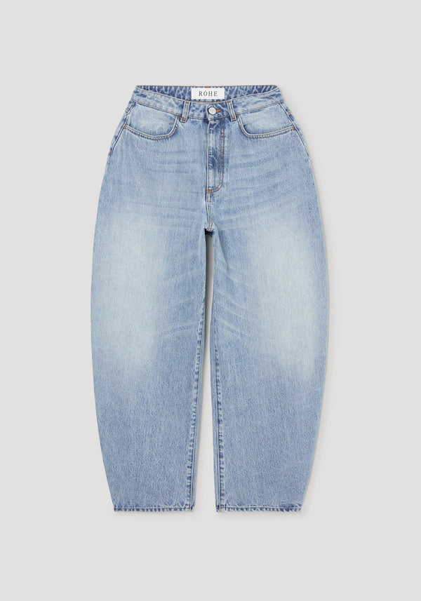Fransje - Sculptural denim trousers | classic blue