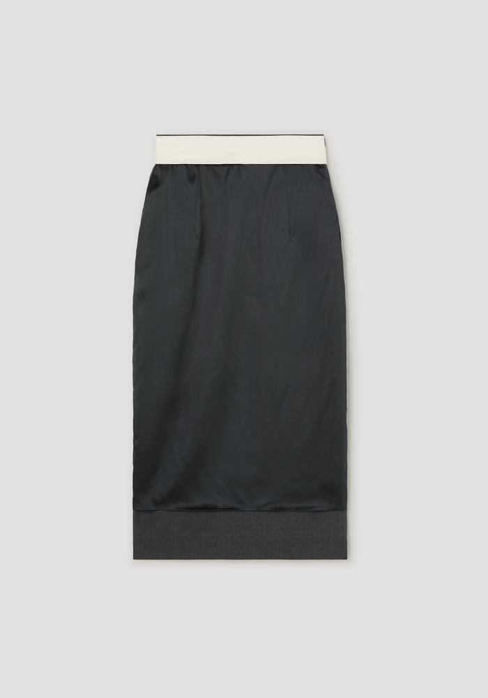 Inside-out skirt | dark grey melange