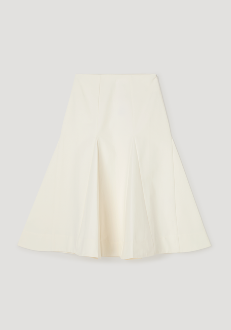 Sculptural cotton skirt | paper white