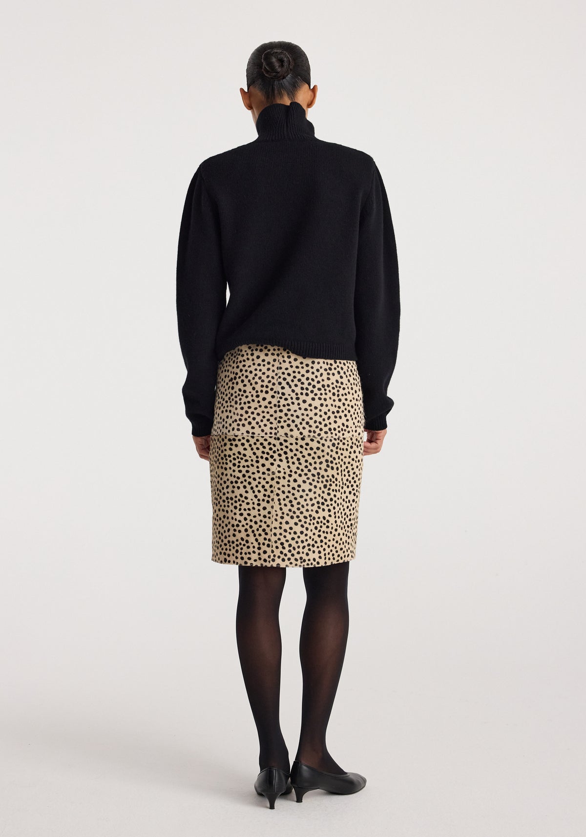 Pony hair pencil skirt | cheetah