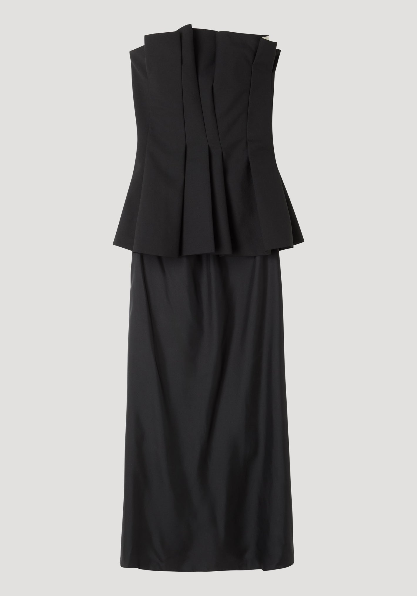 Sculptural tulip bustier dress | black