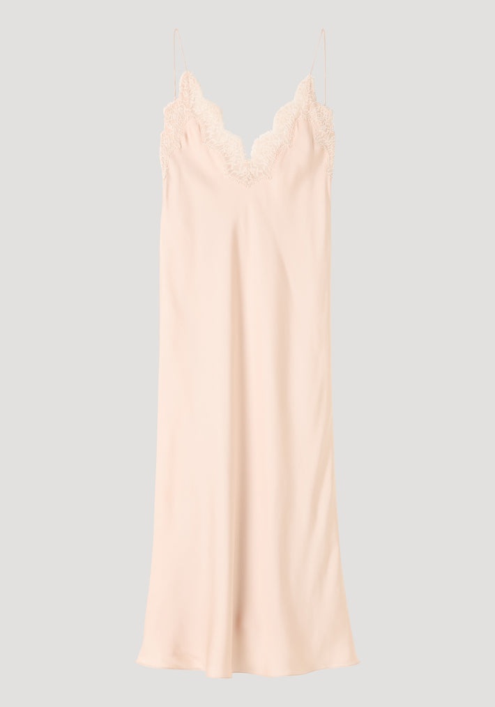 Lace slip dress | rose