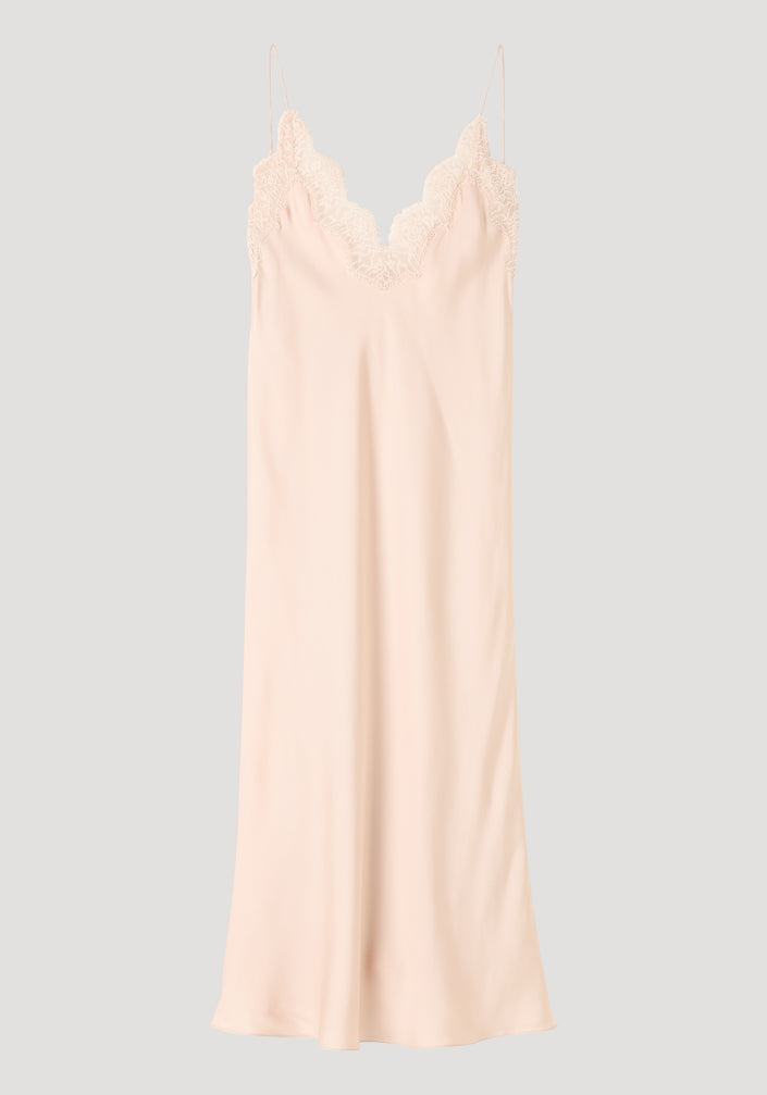 Lace slip dress | rose