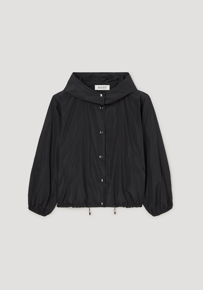 Volume silk-blend jacket | black