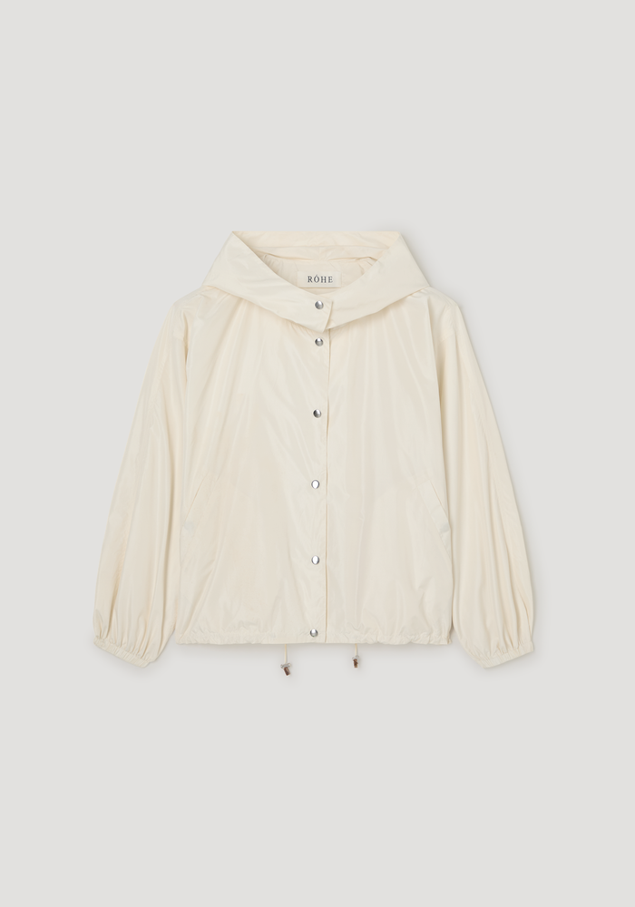 Volume silk-blend jacket | cream