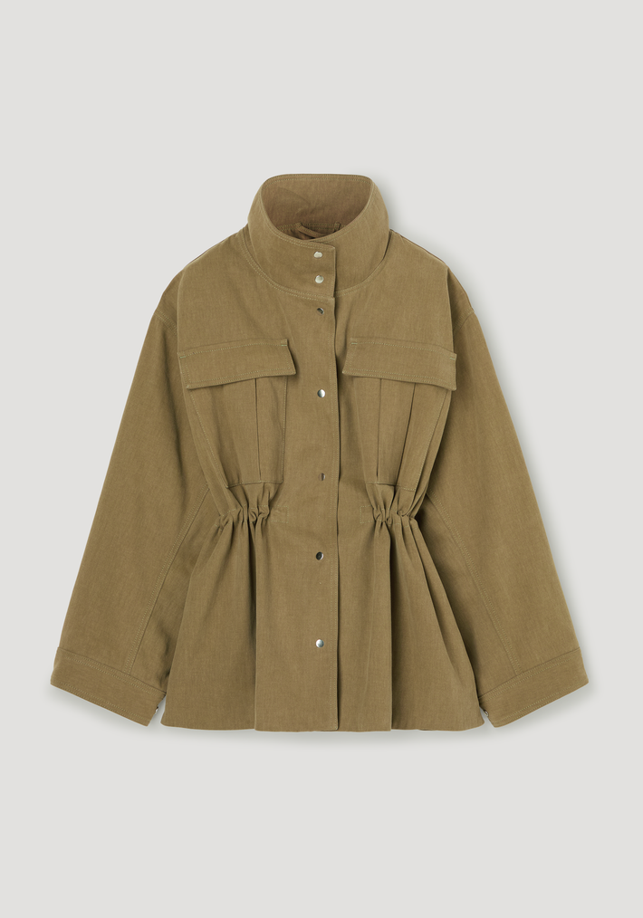 Sculptural safari jacket | sage