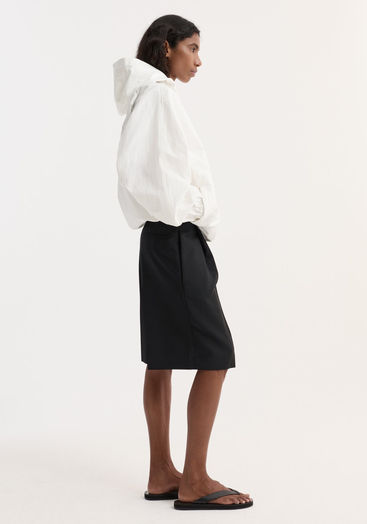 Textured cotton-blend anorak | optic white