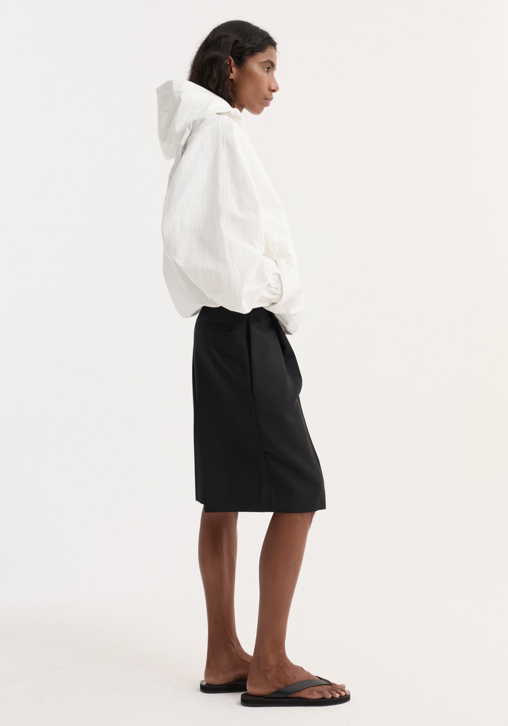 Textured cotton-blend anorak | optic white