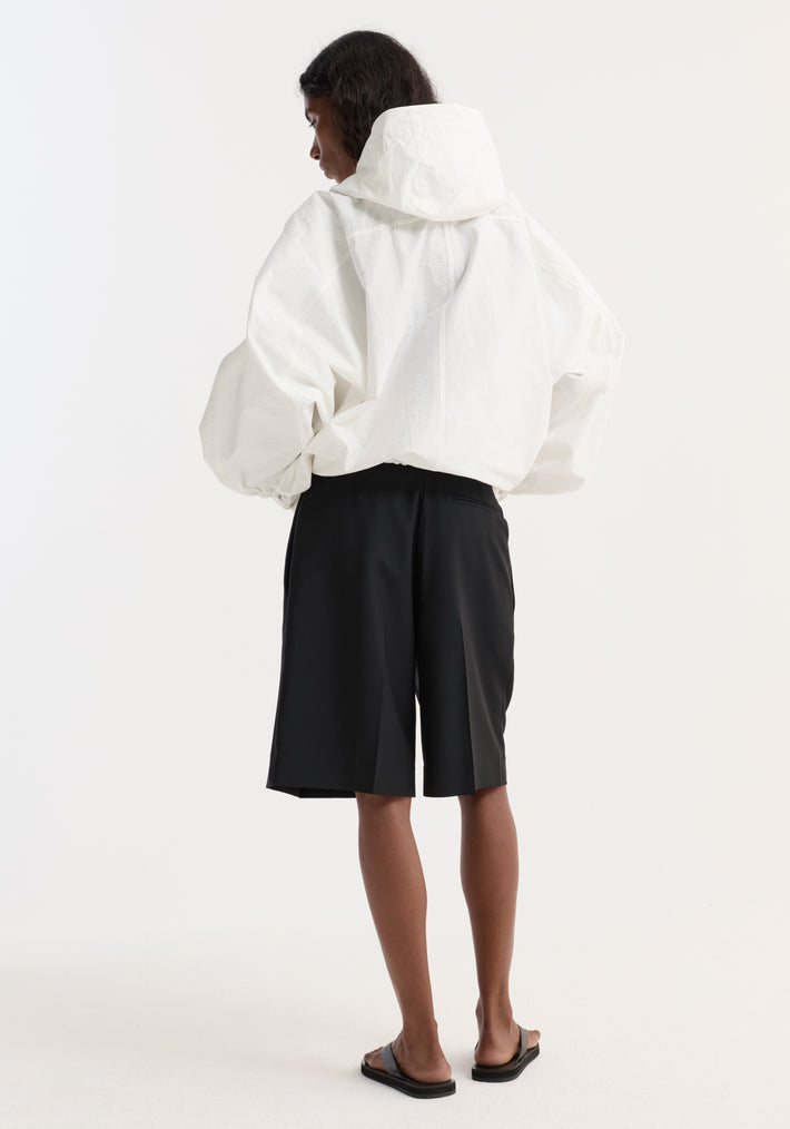 Textured cotton-blend anorak | optic white