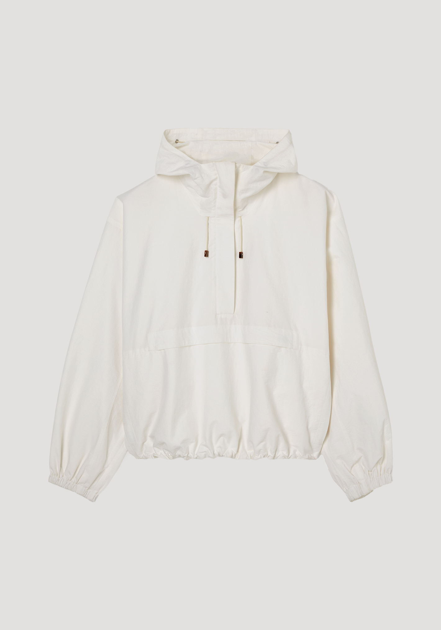 Textured cotton-blend anorak | optic white