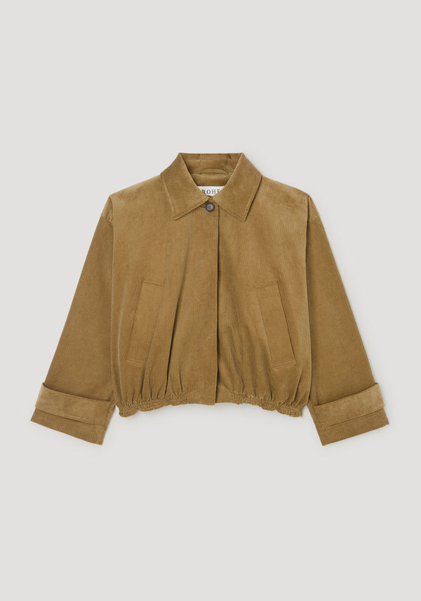 Corduroy blouson jacket | beige