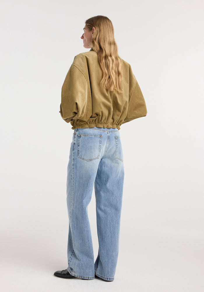 Corduroy blouson jacket | beige