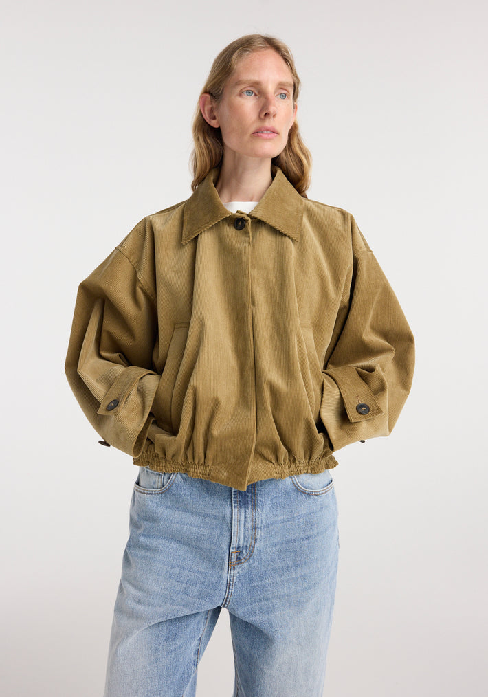 Corduroy blouson jacket | beige