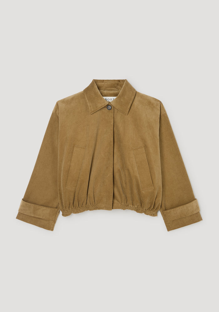 Corduroy blouson jacket | beige