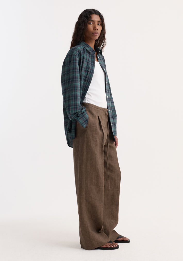 Oversized check shirt | retro green check