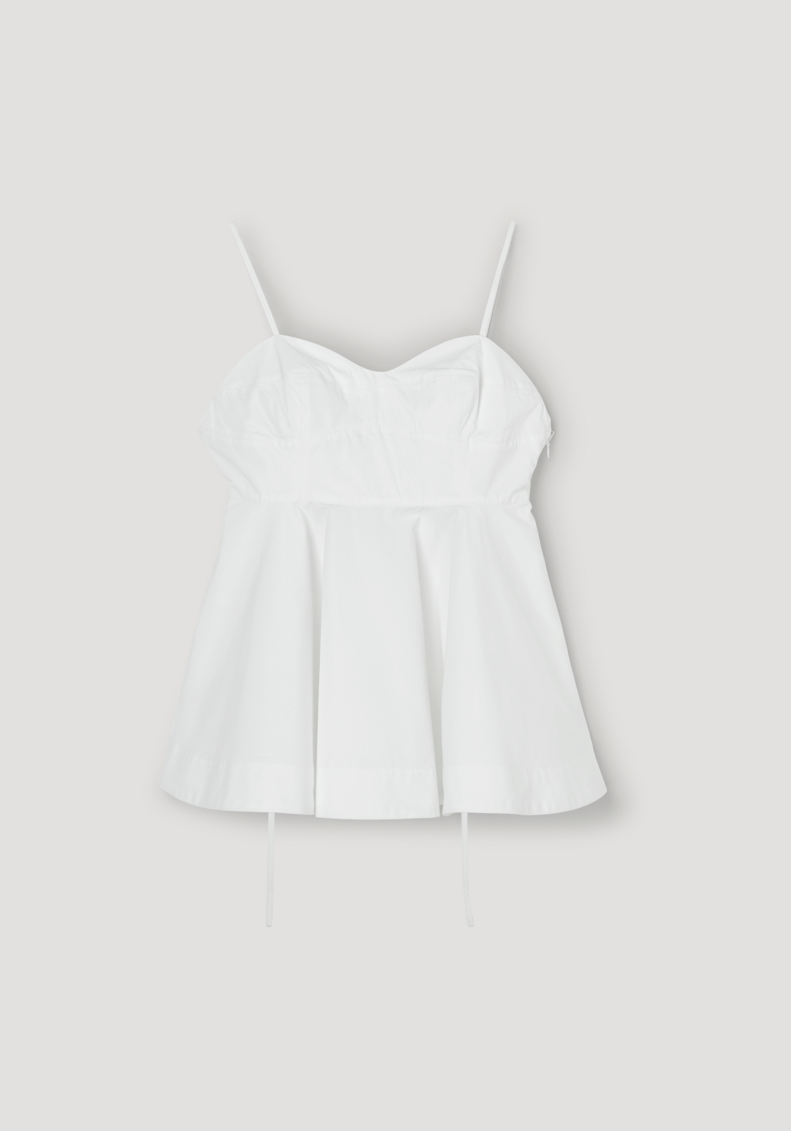 Bustier peplum top | optic white