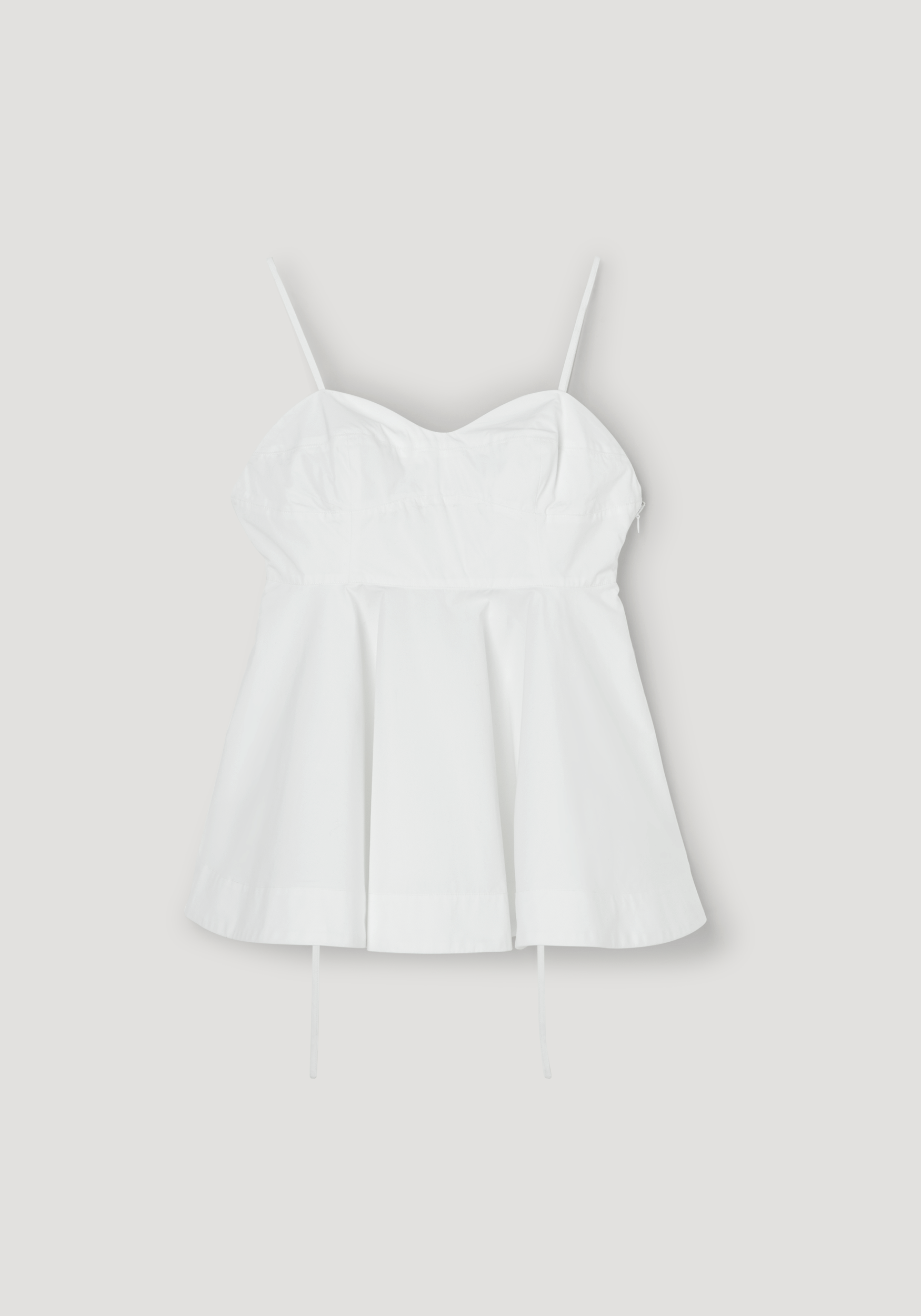 Bustier peplum top | optic white