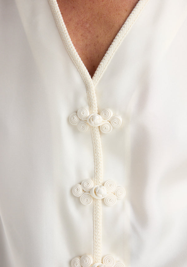 Pankou closure silk top | cream