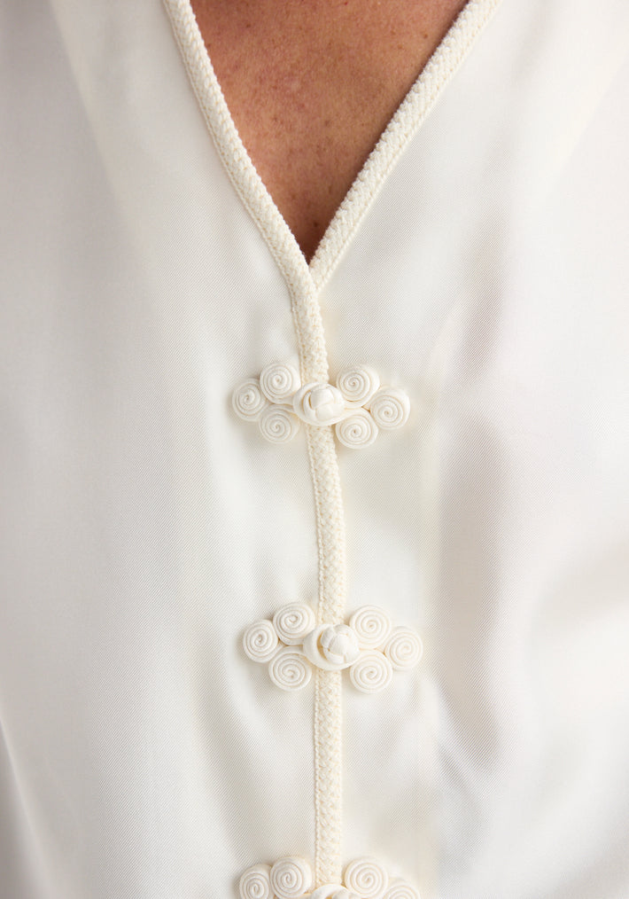 Pankou closure silk top | cream