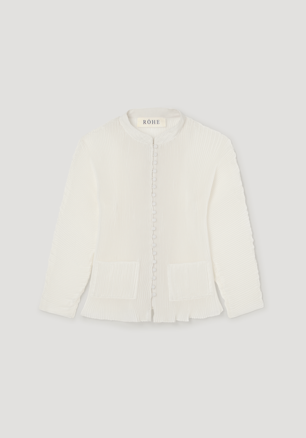 Plissé cardigan | cream