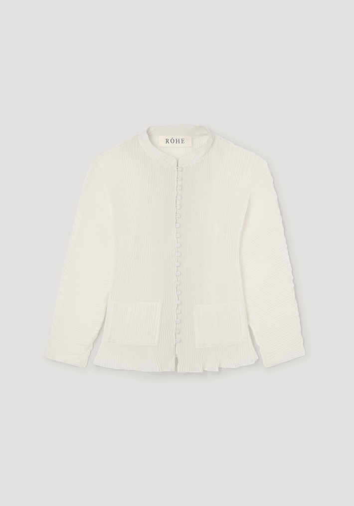 Plissé cardigan | cream