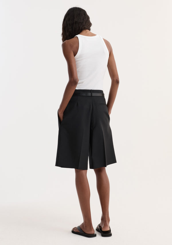 Scoop-neck rib top | optic white