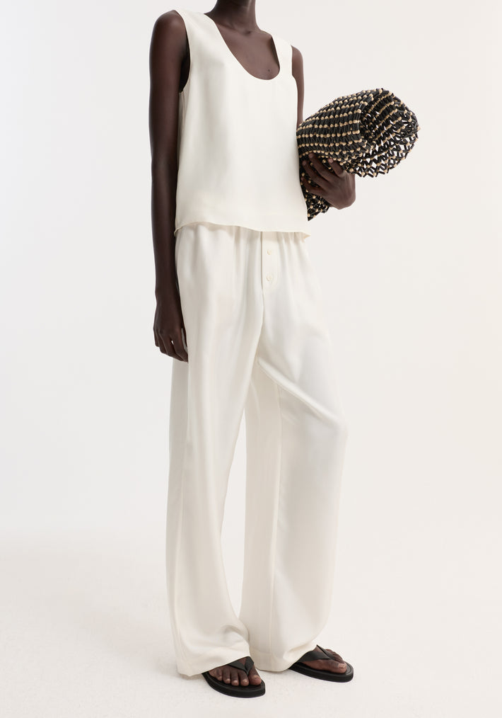 Silk pyjama trousers | cream